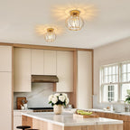 Retro Modern Iron Oblique Line Ceiling Light