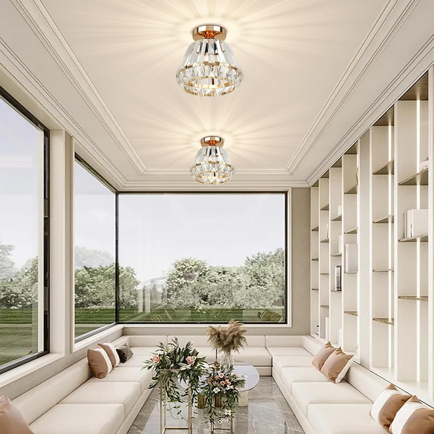 Luxury Nordic Crystal Ceiling Light
