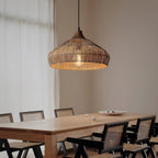 Elegant Natural Rattan Braid Boho Pendant Light