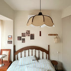 Modern Japanese Wabi Sabi Fabric Flower Shape Pendant Light