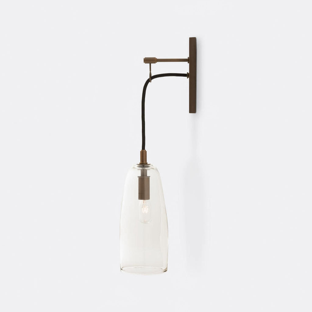Designer Copper Transparent Glass Wall Light