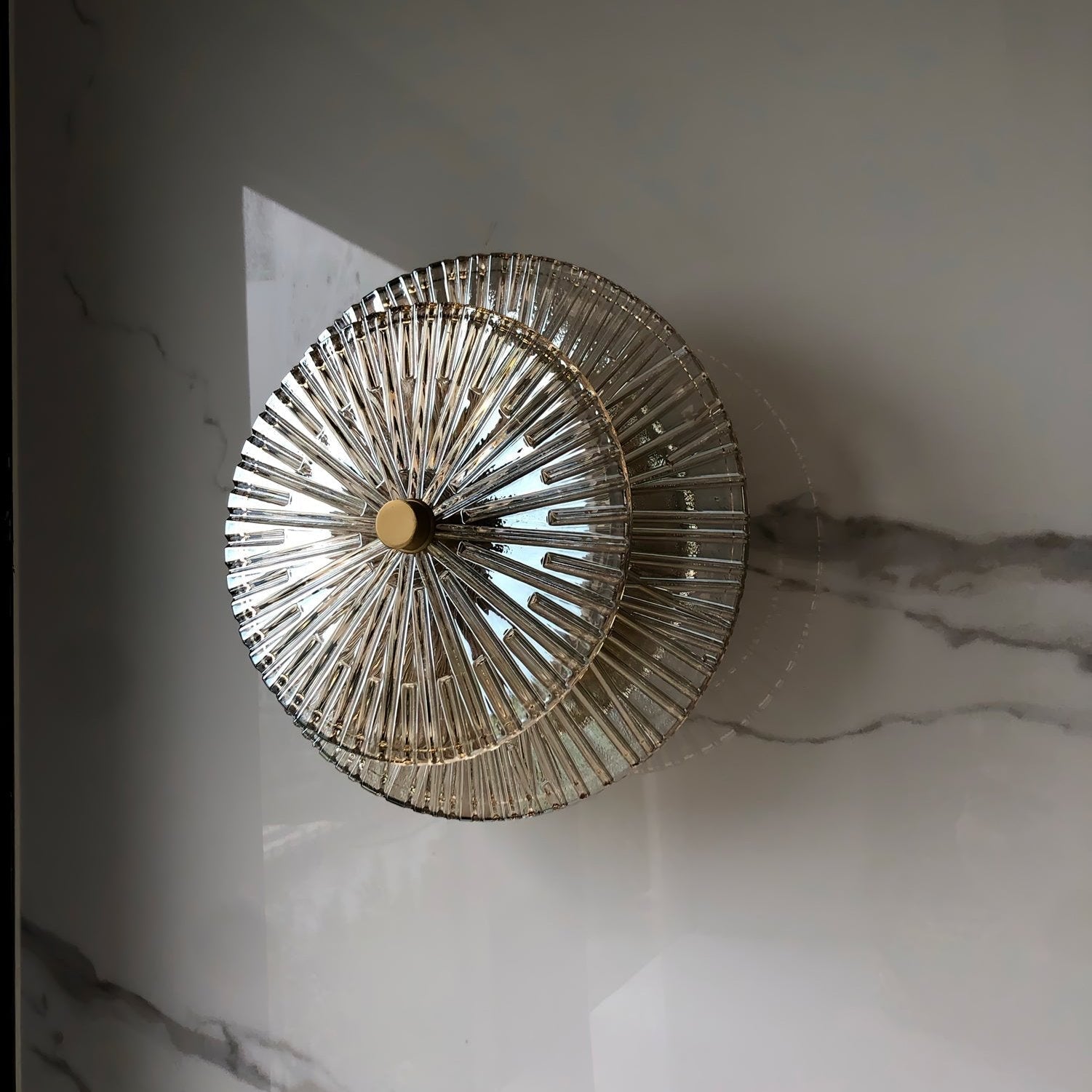 Round Crystal Wall Light