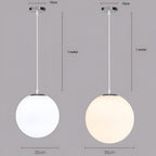 Nordic Globe Milky Glass Pendant Light
