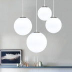 Nordic Globe Milky Glass Pendant Light