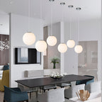 Nordic Globe Milky Glass Pendant Light
