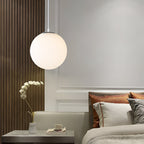 Nordic Globe Milky Glass Pendant Light