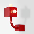 Modern Red Cube Wall Light