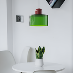 Nordic Iron Body Two-Tone Glass Pendant Light