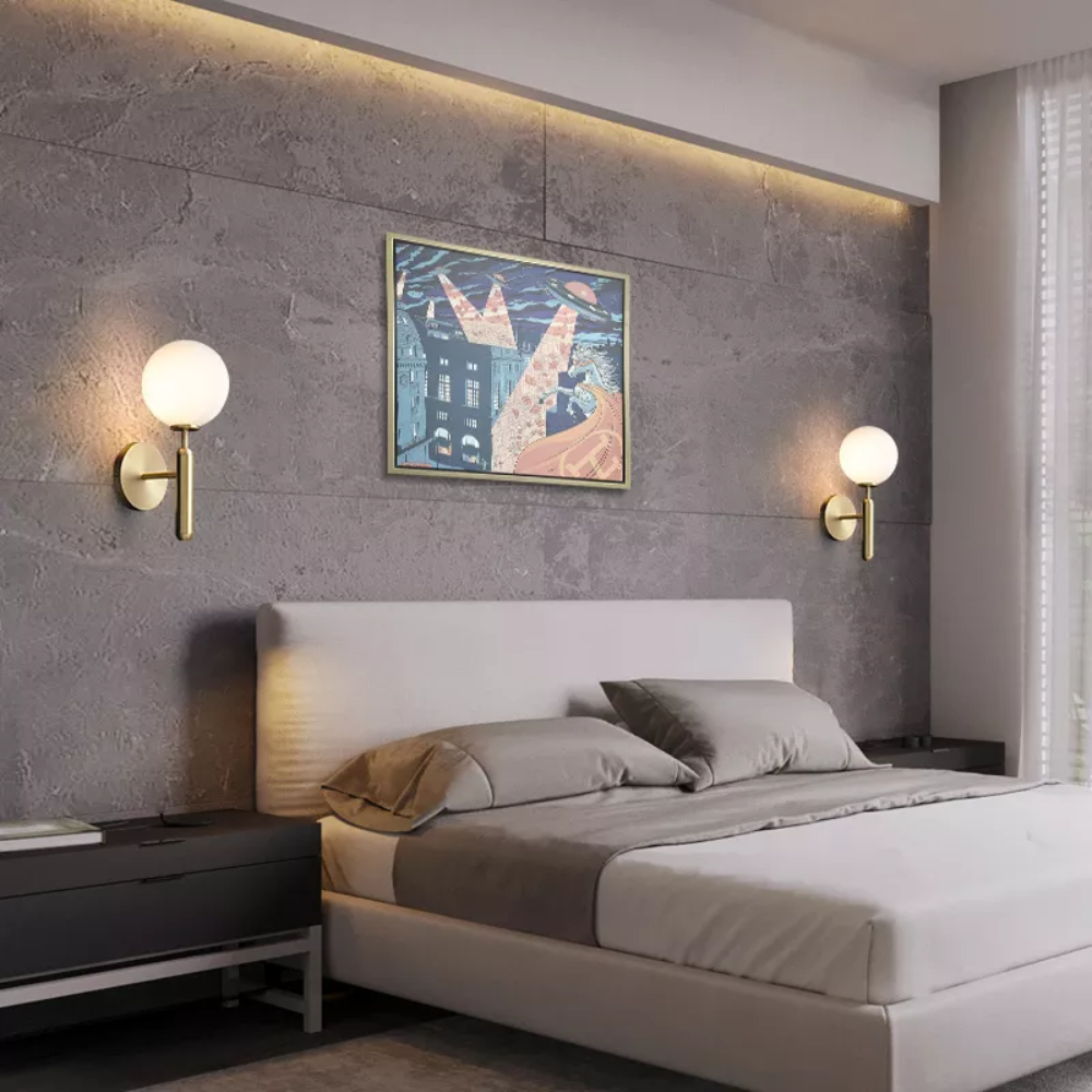 Milky Glow Modern Metal Wall Lamp