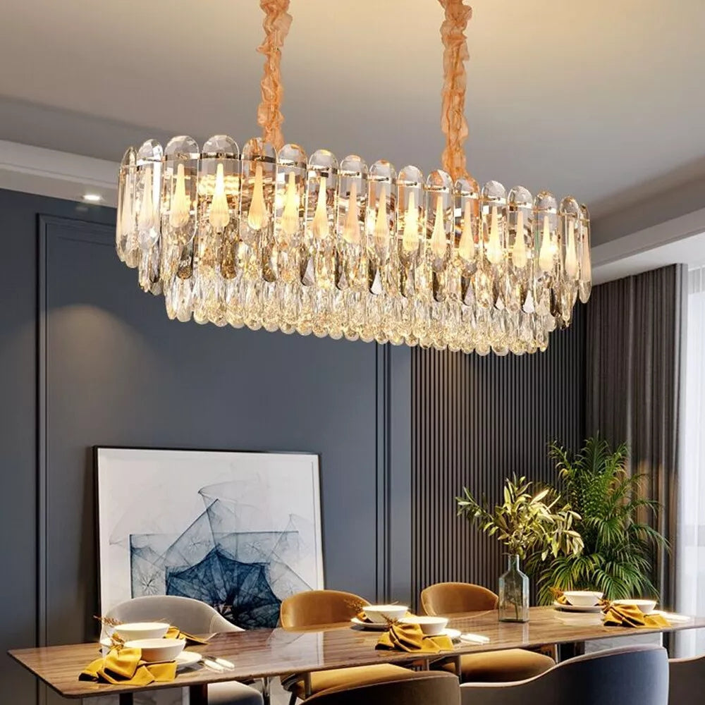 Nordic Crystal Tiered Chandelier