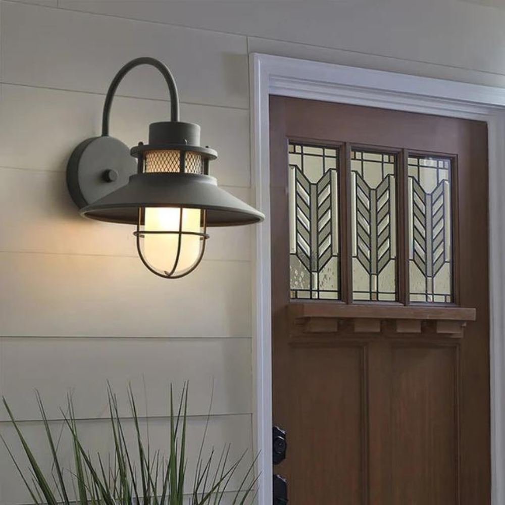 Luminous Outdoor Torch Metal Outdoor Wall Lamp