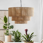The Elegant Woven Waterfall Rattan Pendant Light
