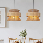 Handwoven Hemp Rope Rattan Veil Pendant Light