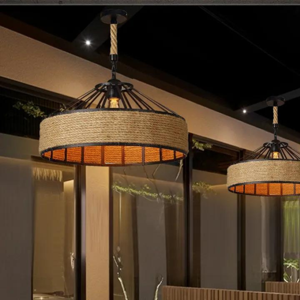 The Industrial Hemp Rope Chic Pendant Light