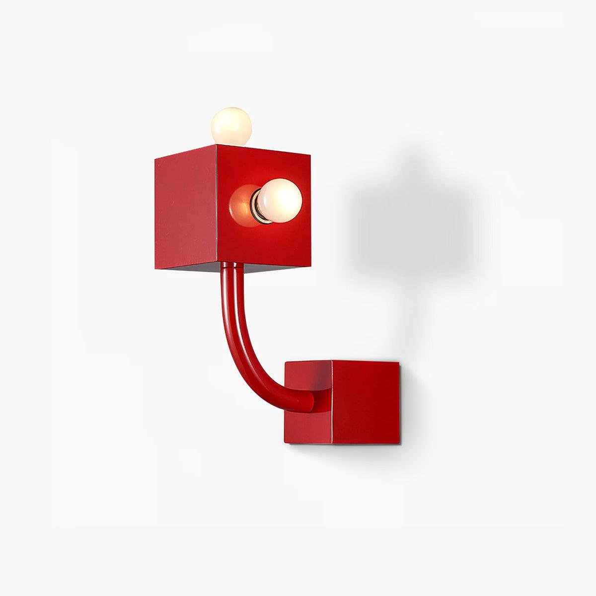 Modern Red Cube Wall Light