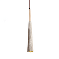 Wabi sabi cement pendant light, slim spike shade on white