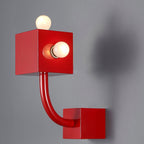 Modern Red Cube Wall Light