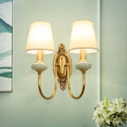 Elara Vintage Ceramic Fabric Wall Light