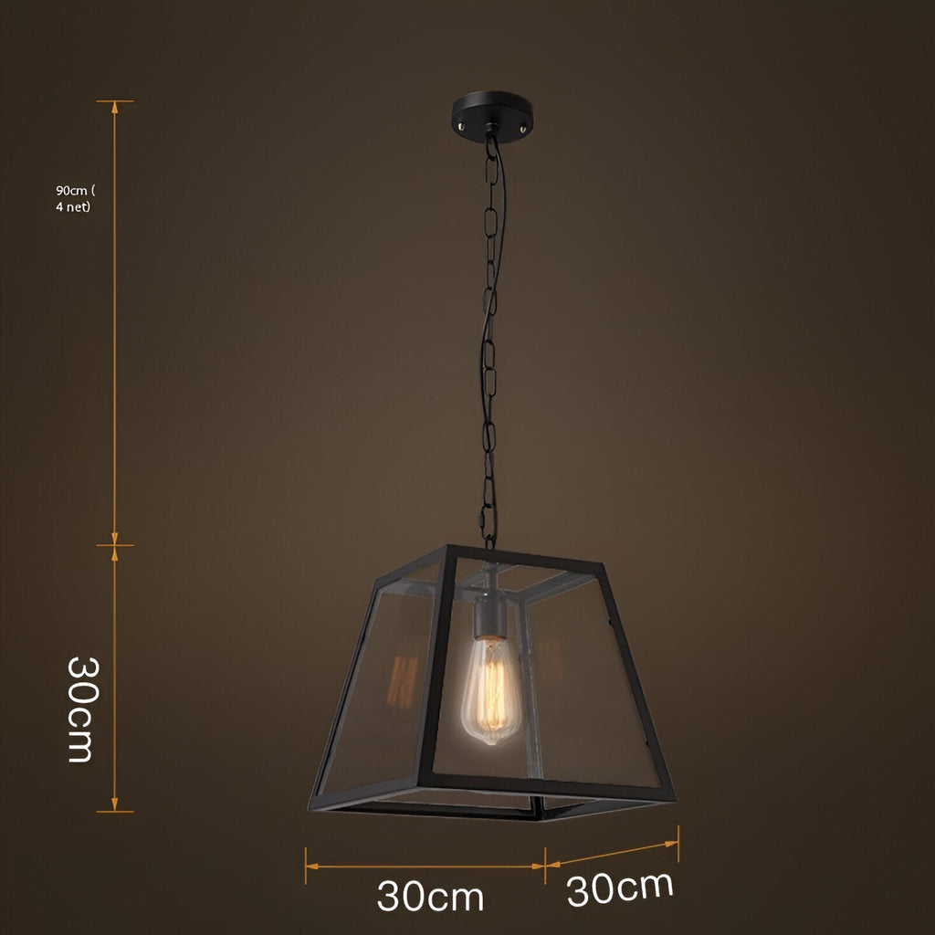 Arlo Retro Industrial Glass Pendant Light