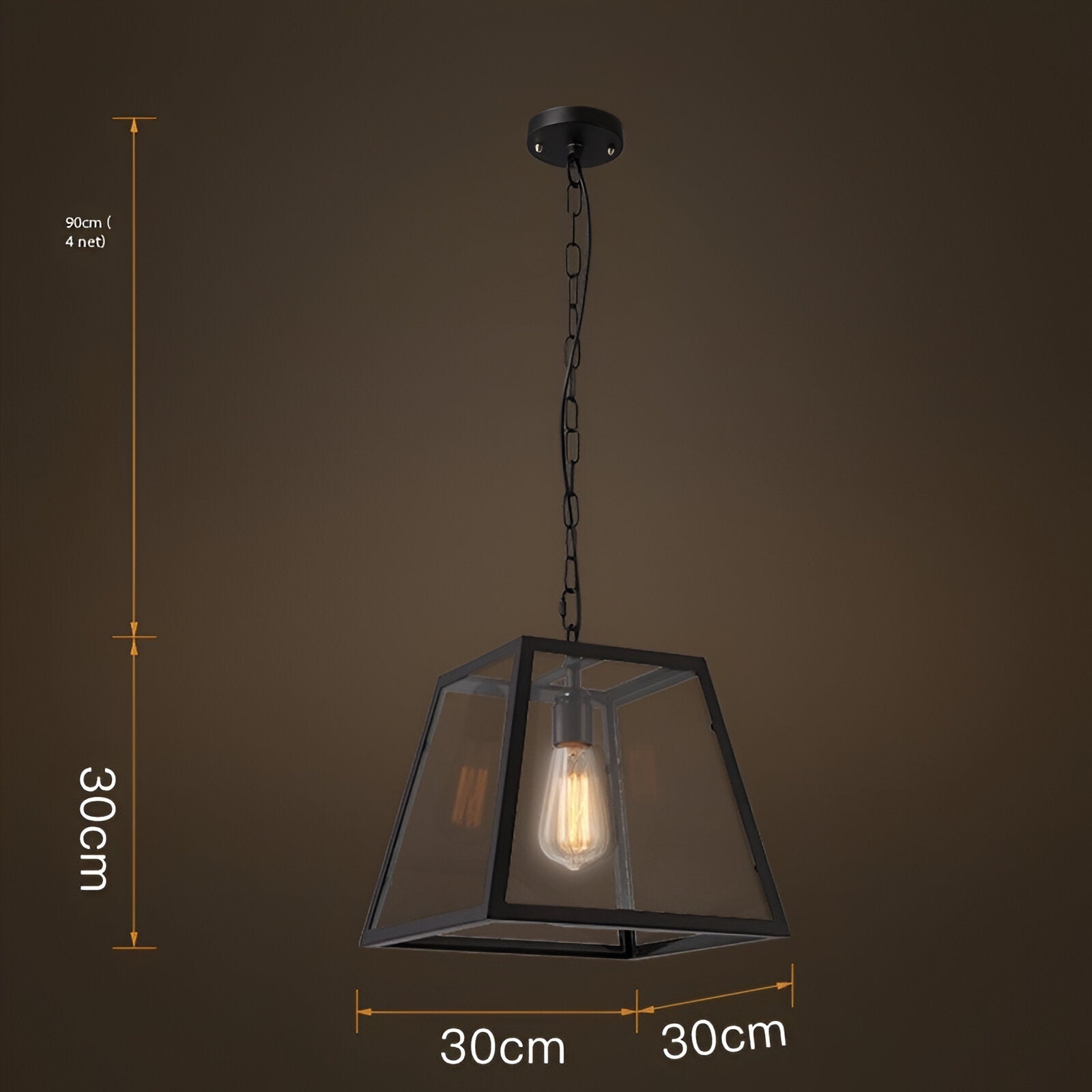Arlo Retro Industrial Glass Pendant Light