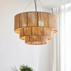 The Elegant Woven Waterfall Rattan Pendant Light