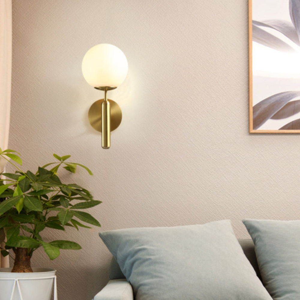 Milky Glow Modern Metal Wall Lamp