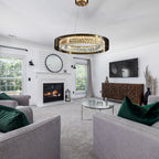 Nordic Crystal Stainless Steel Glass Chandelier