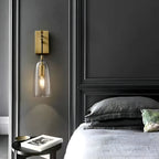 Designer Copper Transparent Glass Wall Light