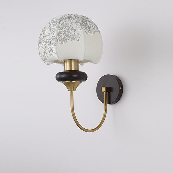 Traditional Pattern Fabric Wall Light