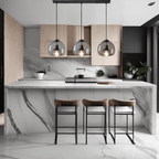 Nordic Minimalist Glass Stone LED Pendant Light