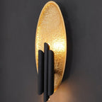 Luxury Oval Gold Foil Texture Metal Wall Light