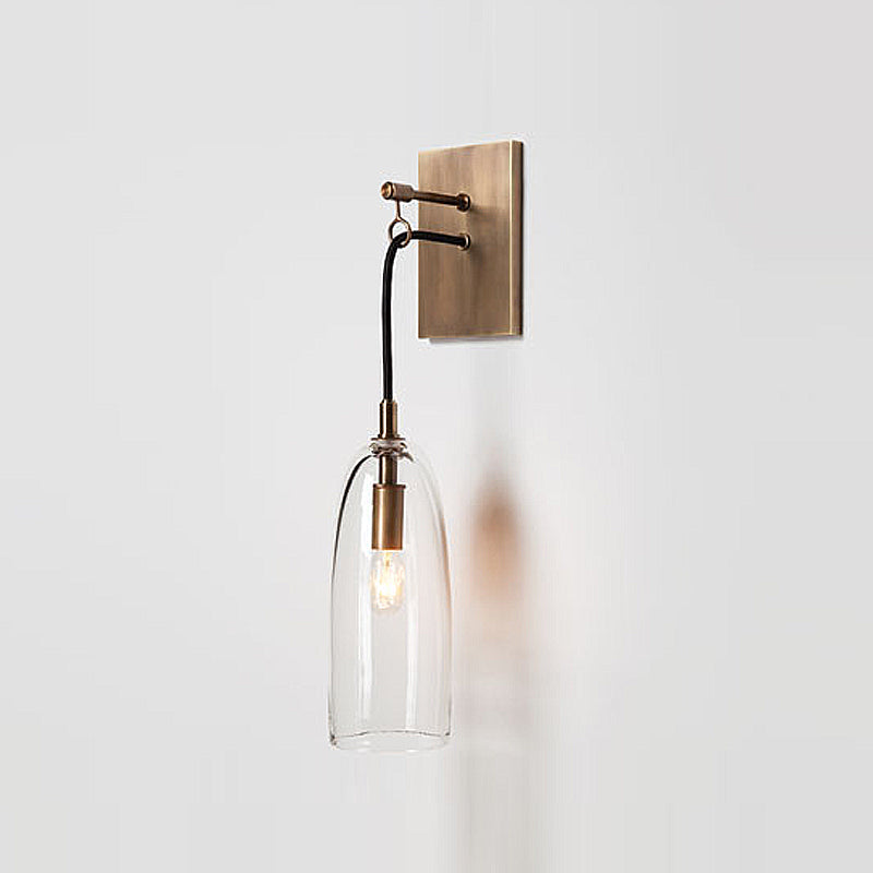 Designer Copper Transparent Glass Wall Light