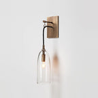 Designer Copper Transparent Glass Wall Light