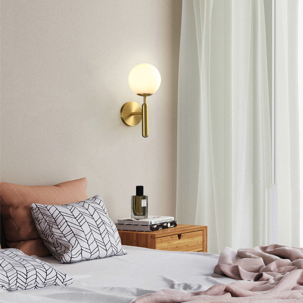 Milky Glow Modern Metal Wall Lamp