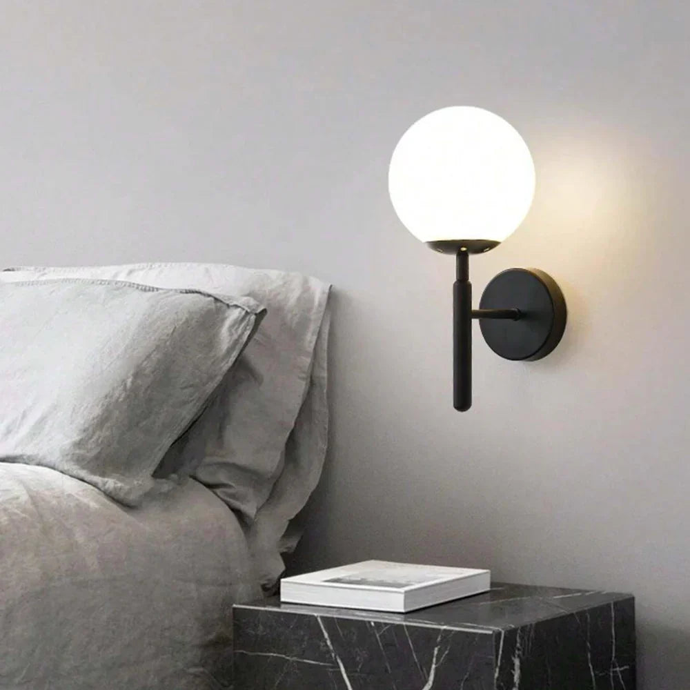 Milky Glow Modern Metal Wall Lamp