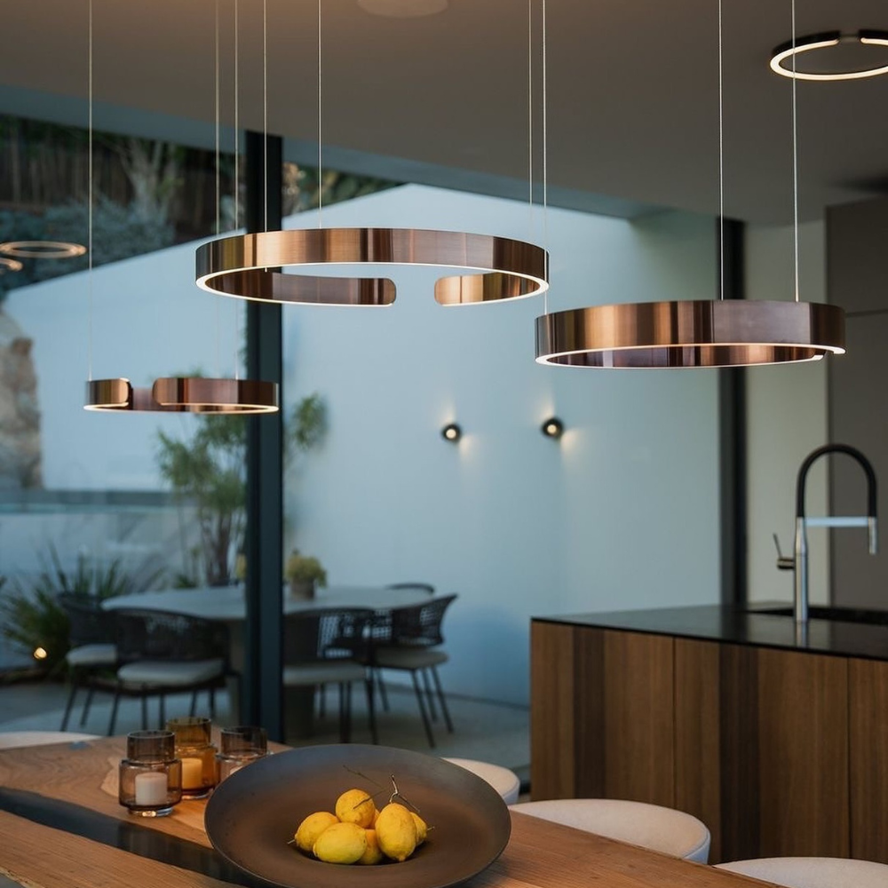Circular Style Nordic Fused Aluminum Pendant Light