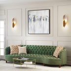 Luxury Oval Gold Foil Texture Metal Wall Light