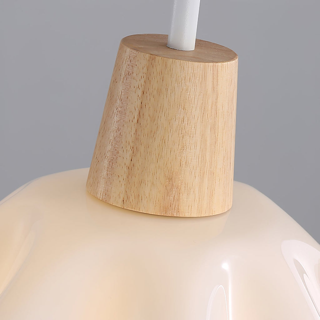 Nordic Style Wooden Flower Pendant Light