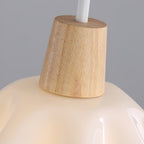 Nordic Style Wooden Flower Pendant Light