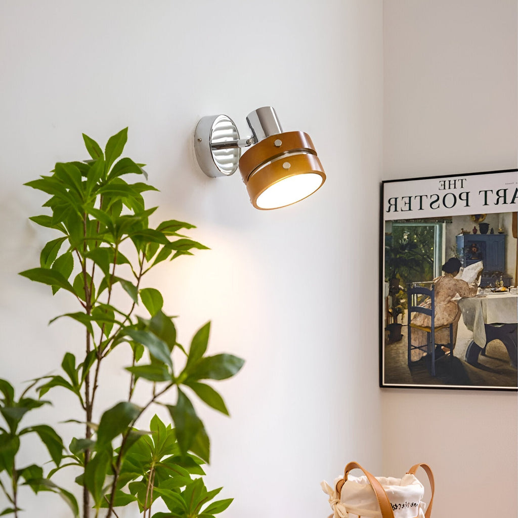 Elric Traditional Vintage Cylinder Wood Wall Light