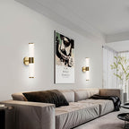 The Callum Marble and Cast Iron Modern Wall Sconce
