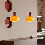 Nordic Flower Shaped Glass Pendant Light
