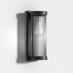 Modern Cylindrical Metal & Glass Outdoor Solar IP65 Waterproof Outdoor Light
