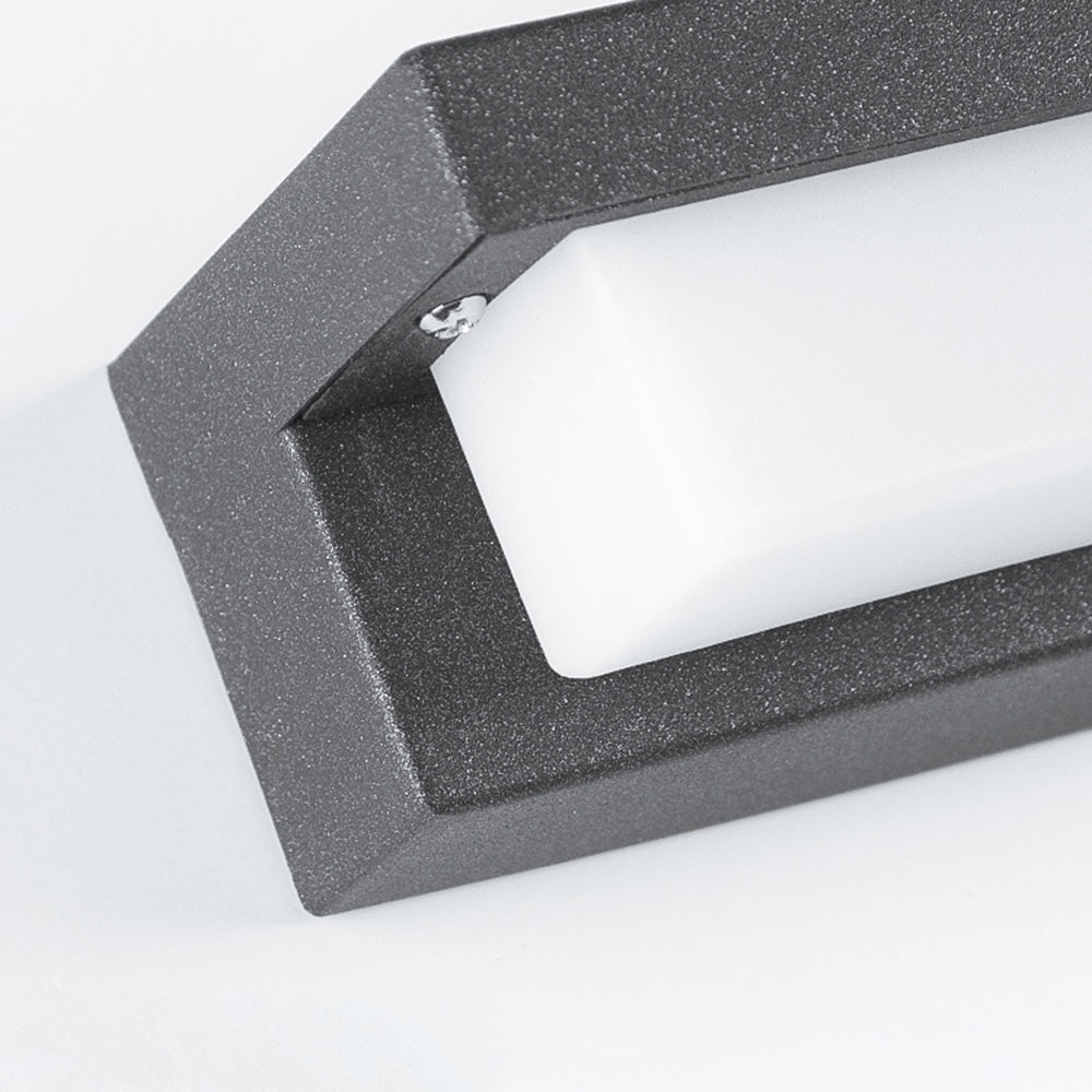 Modern Rectangular IP65 Waterproof Outdoor Solar Wall Light