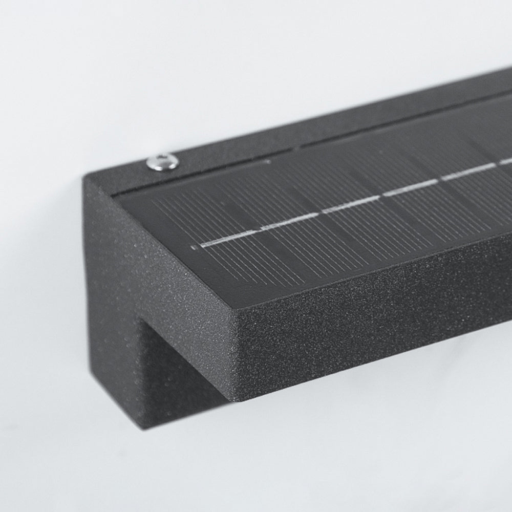 Modern Rectangular IP65 Waterproof Outdoor Solar Wall Light