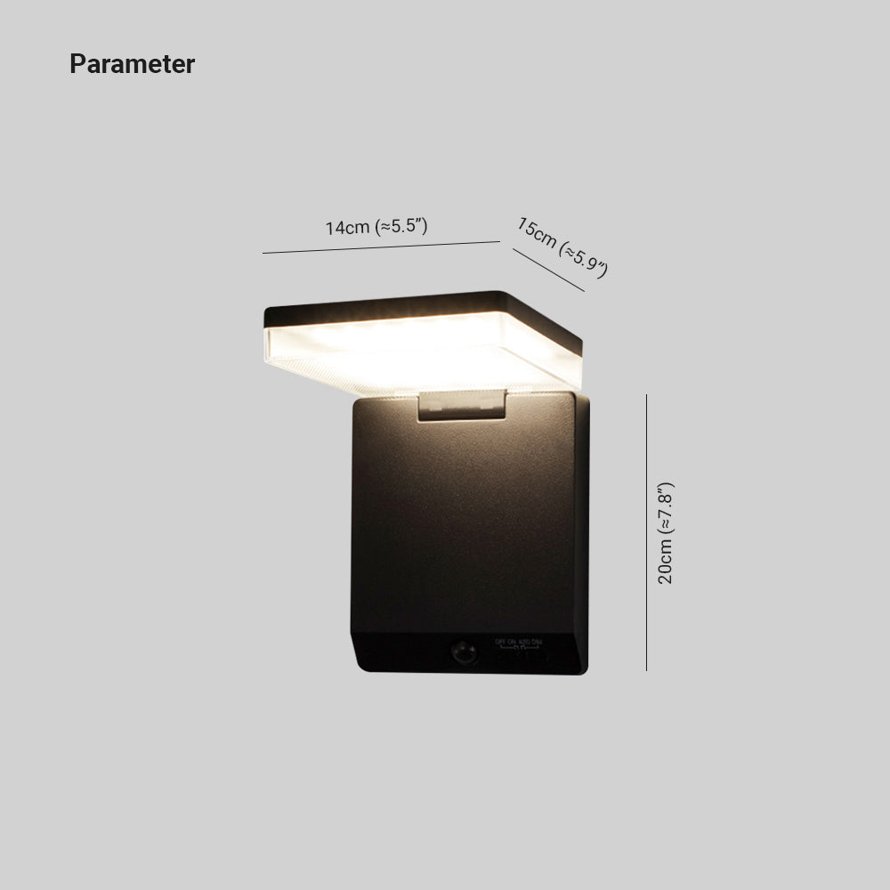 Modern Acrylic Solar Sensor  IP65 Waterproof Outdoor Wall Light