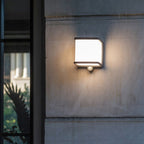 Modern Minimalist Rectangular Acrylic Sensor Solar IP65 Waterproof Outdoor Wall Light