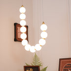 Pearl Glam Brass Acrylic Chandelier
