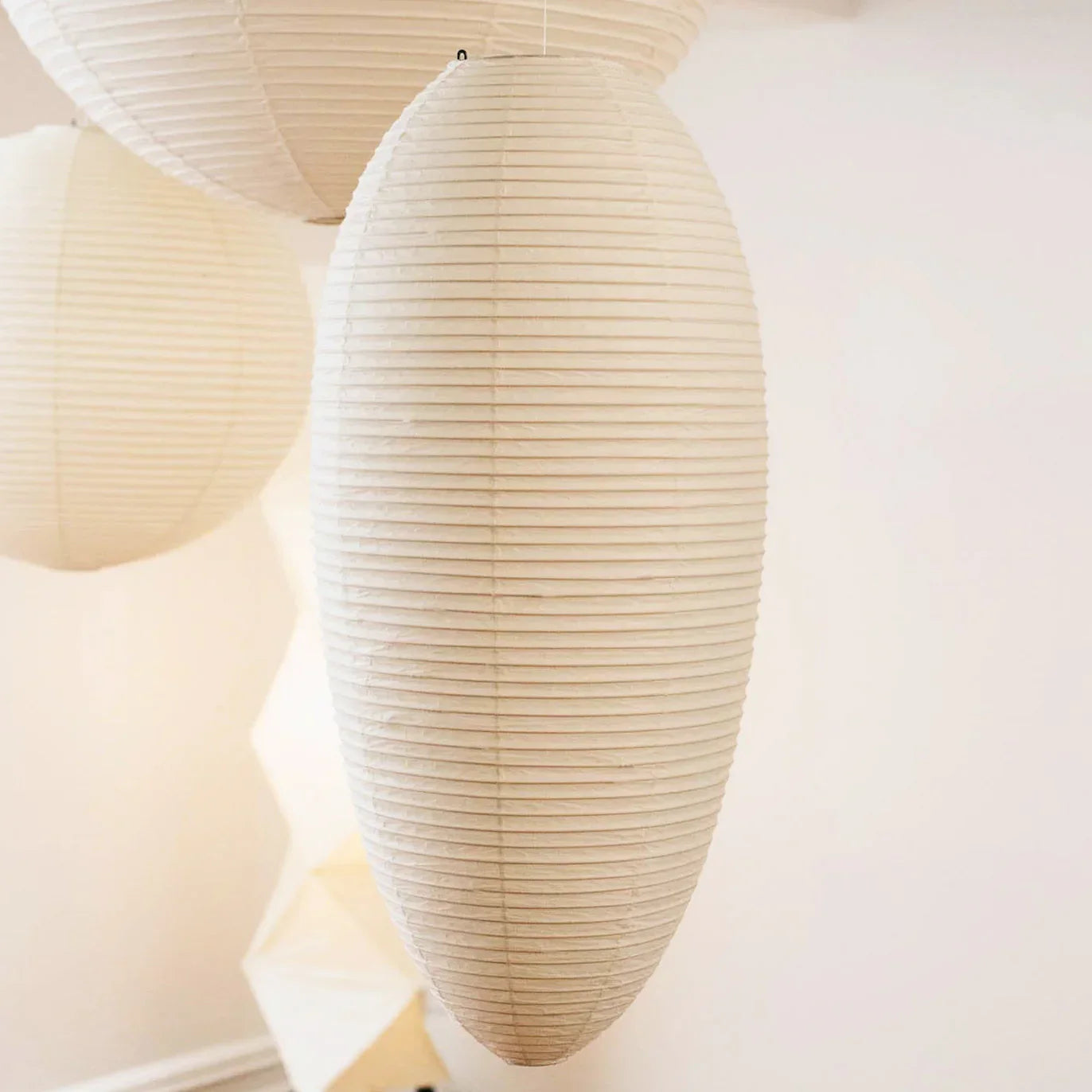 Luminous Serenity Japandi Paper Pendant Light