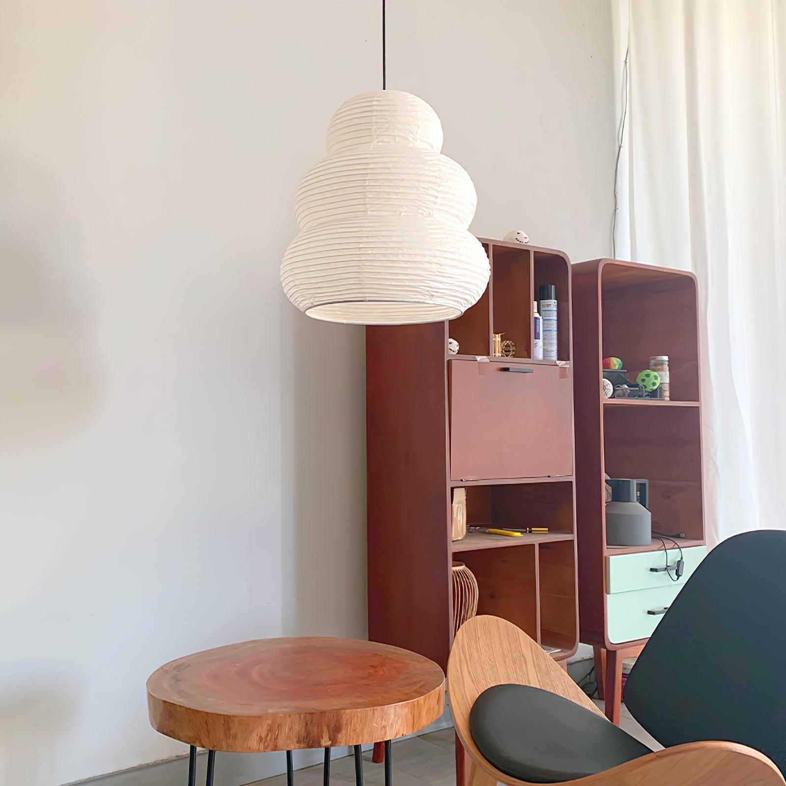 Akari Gourd Washi Paper Pendant Light